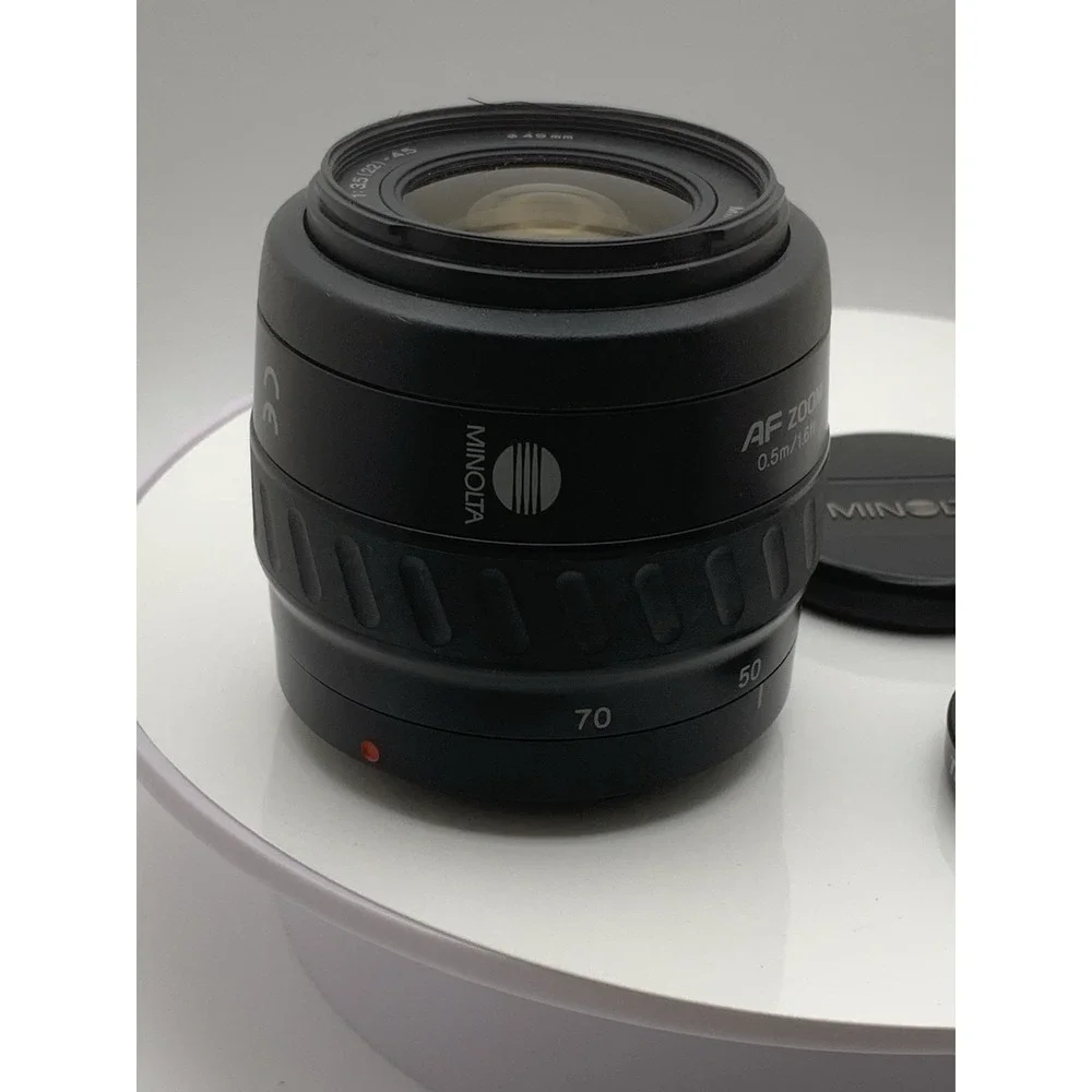 Minolta AF Zoom 35-70mm 1:3.5 (22)-4.5 Camera Lens + Tiffen 49 Mm UV Filter